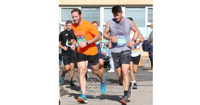 running strong at 54 in the 2022 Bath Half Marathon