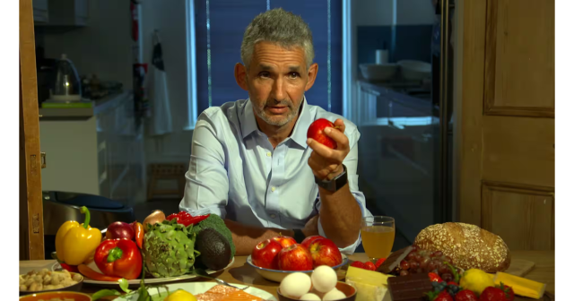 Dr Tim Spector with fresh food