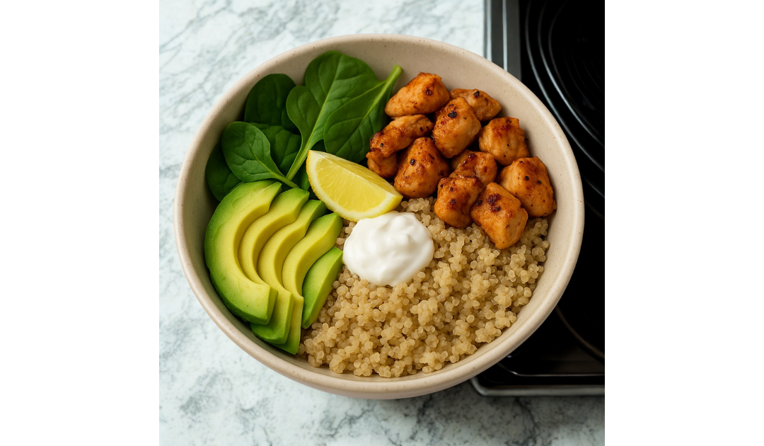 Protein-Packed Chicken, Quinoa & Avocado Bowl