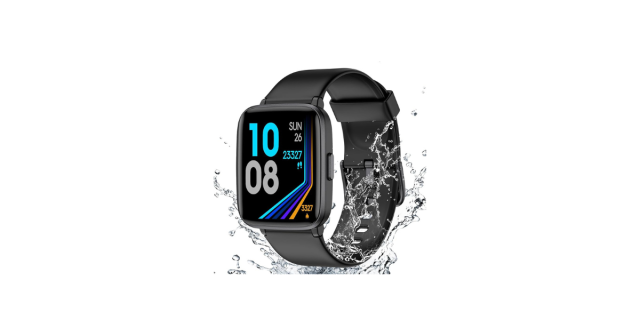 Tech-enabled fitness wearable watch tracking heart rate and training data