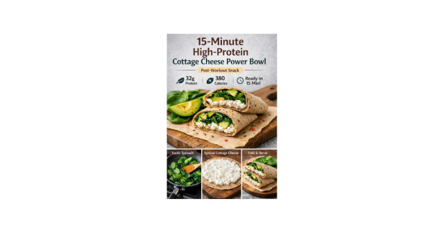 Read more about the article High Protein Post Workout Snack – 15-Minute Cottage Cheese Wrap