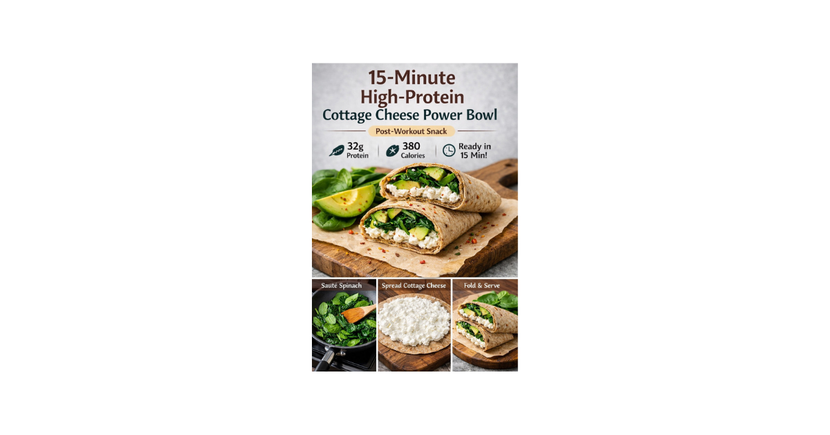 You are currently viewing High Protein Post Workout Snack – 15-Minute Cottage Cheese Wrap