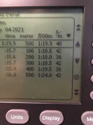 500m personal best