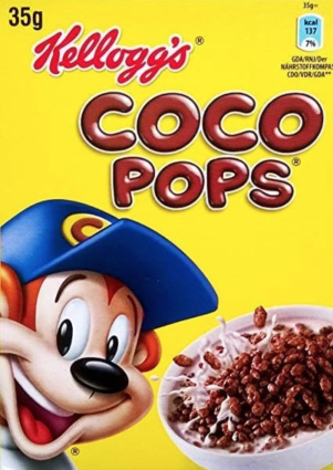 Coco Pops cereal packet