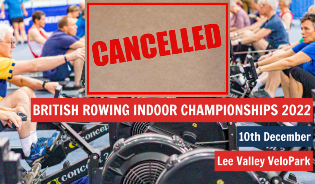 British Rowing Indoors Champs cancelled