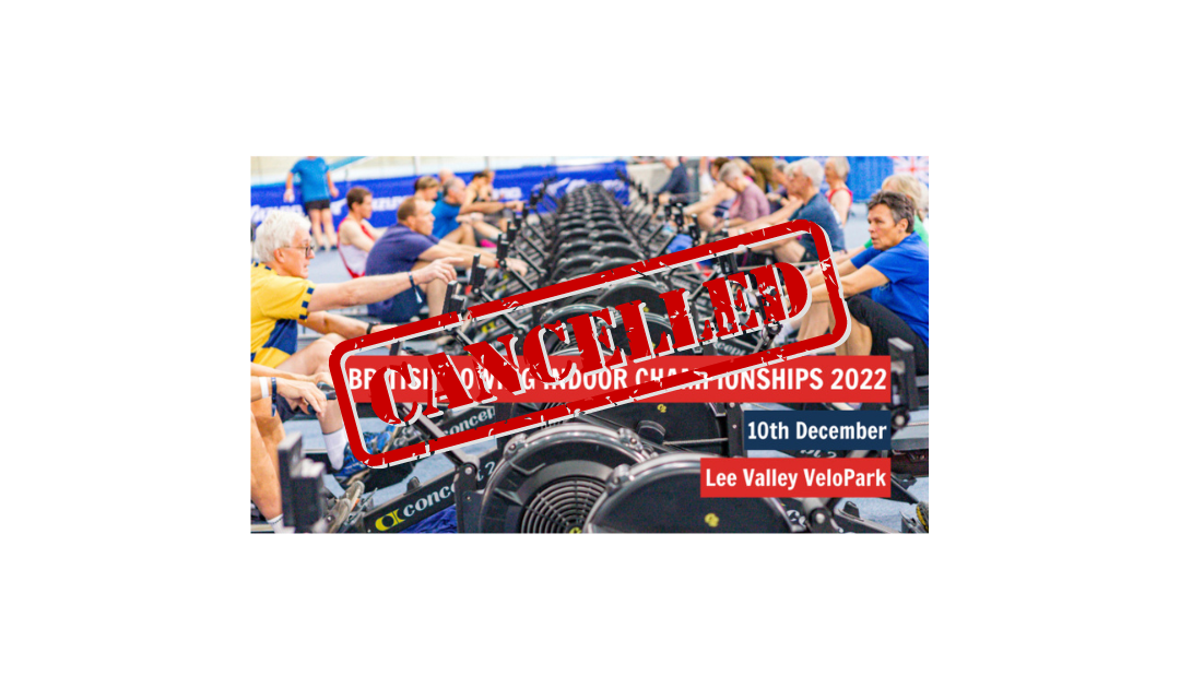 British Rowing Indoor Champs 2022 poster - event cancelled