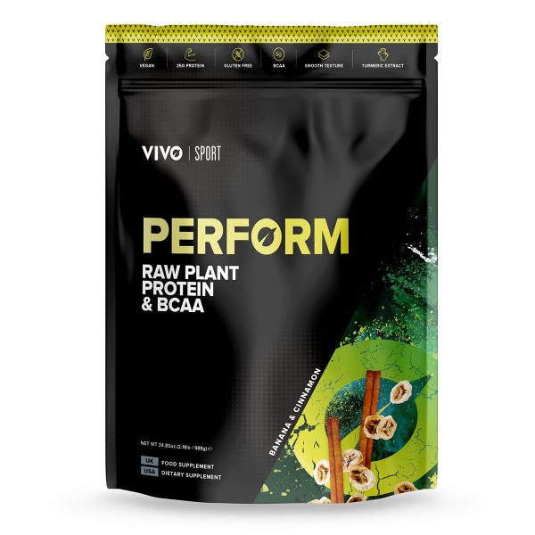 Vivo Life perform Salted Banana and Cinnamon Raw Paint Protein 988g