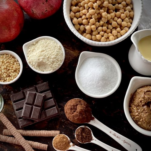 ingredients for Christmas tree brownies