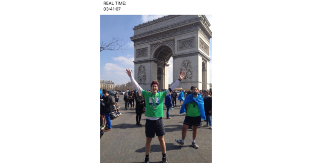 Rob at the Paris Marathon