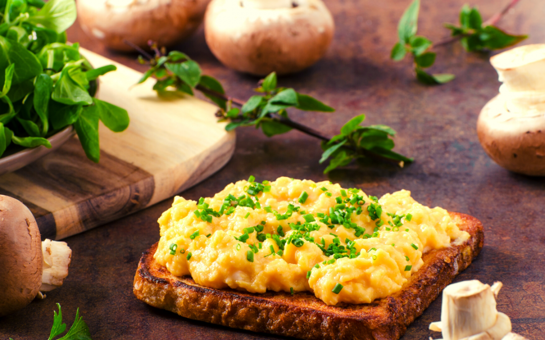Chives or Thyme Scrambled Eggs on Multi-Seed Toast